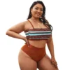 2023 New Women Swimwear Plus Size Push Up Bikinis Set High Waist Swimsuit Larges Big Plussize Swimming Suits Bathing Beachwear - Image 4