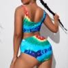2023 New Fashion Tie Dye Bikini Sets for Women Two Pieces High Waist Tankinis Swimwear for Women Large Big Plus Size Swimsuits - Image 4