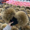 Real Raccoon Fur Slippers For Women 2023 Summer Fluffy Indoor House Fuzzy Flat Slides Outdoor Fashion Beach Sandals Flip Flops - Image 5