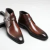 Italian Retro Mens Casual Business Boots Genuine Leather Designer Handmade Comfortable Elegant Fashion Ankle Social Shoes Man - Image 2