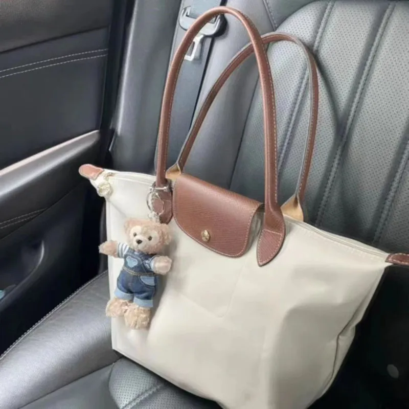 Fashion Classic Dumplings Nylon One Shoulder Long Handle Large Capacity Folding Tote Underarm Mommy Women's Bag Tote Bag 2024