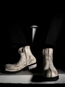 Runway Designer Men Vintage Cowhide Genuine Leather Ankle Boots Round Toe High Top Work Safety Shoes Customized 15 Days - Image 6