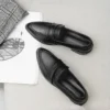 Women Shoes Spring Autumn 2022 New Black Pointed British Style Small Leather Shoes Loafers Shoes Single Shoes Vulcanize Shoes - Image 6