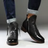 Brand Oxford Men Shoes Male Designer Leather Men's Wing Tip Chelsea Ankle Boots Business Dress Short Boots Zapatos Para Mujeres - Image 3
