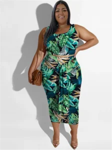 Wmstar Plus Size Dress Sets Women Clothing Floral Printed Two Piece Set Crop Top Bandage Skirts Matching Wholesale Dropshipping - Image 5