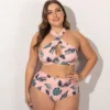 2022 New Arrival 5XL Plus Size Floral Print Hot Spring Beach Bikini Swimsuit Two Pieces For Women - Image 2