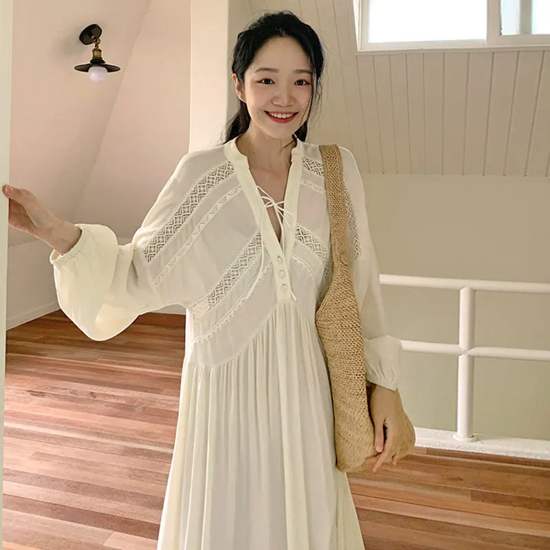 2023 New Brand Spring Maternity Dress Women Elegant V-Neck Large Size Dresses Pregnant Women Dress MD-04120