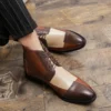 Handmade Mens Leather Plus Size 38~48 Designer Autumn Winter Snow Boots for Men Luxury Casual Brand Male Dress Shoes Footwear - Image 5