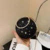 Sparkly Round Evening Purses for Women Shiny Diamonds Handbag Unusual Party Mini Small Bags Fashion Luxury Shoulder Bag Woman - Image 2