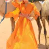 Yellow Desert Exotic Clothing Indian Style Women's Clothing Ethnic Style Dress Xinjiang Tourism Wear