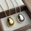 Fashion Jewelry Hot Sale One Layer Chain Metal Shiny Pendant Necklace For Women Female Gift Sweater Daily Wearing - Image 3