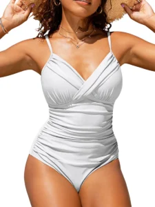 2023 Push Up Swimwear Women One Piece Swimsuit Solid Plus Size Bathers Bathing Suit Padded Beachwear Swimming Summer Bodysuit - Image 6