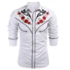 Top Men's Shirt Western Tribal Ethnic Style Designer Design Rose High Quality Luxury Men Sports Leisure Outdoor Party 2023 New - Image 2