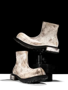 Runway Designer Men Vintage Cowhide Genuine Leather Ankle Boots Round Toe High Top Work Safety Shoes Customized 15 Days - Image 4