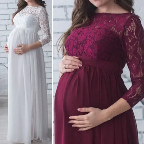 Maternity Photography Props Dress Pregnant Mother Dress Women Pregnancy Clothes Lace Dress For Pregnant Photo Shoot Clothing