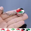 Flag Keychain Syria Iran and Jordan Kuwait Georgia Iraq Flag Keychain Flag Pendant Double Sided Glass Ball Jewelry Keyring