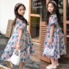 Girls Floral Dress Summer Puff Sleeve Elegant Beach Princess Dresses for Kids Travel Casual Teen Children Clothes 13 14 15 Years - Image 4