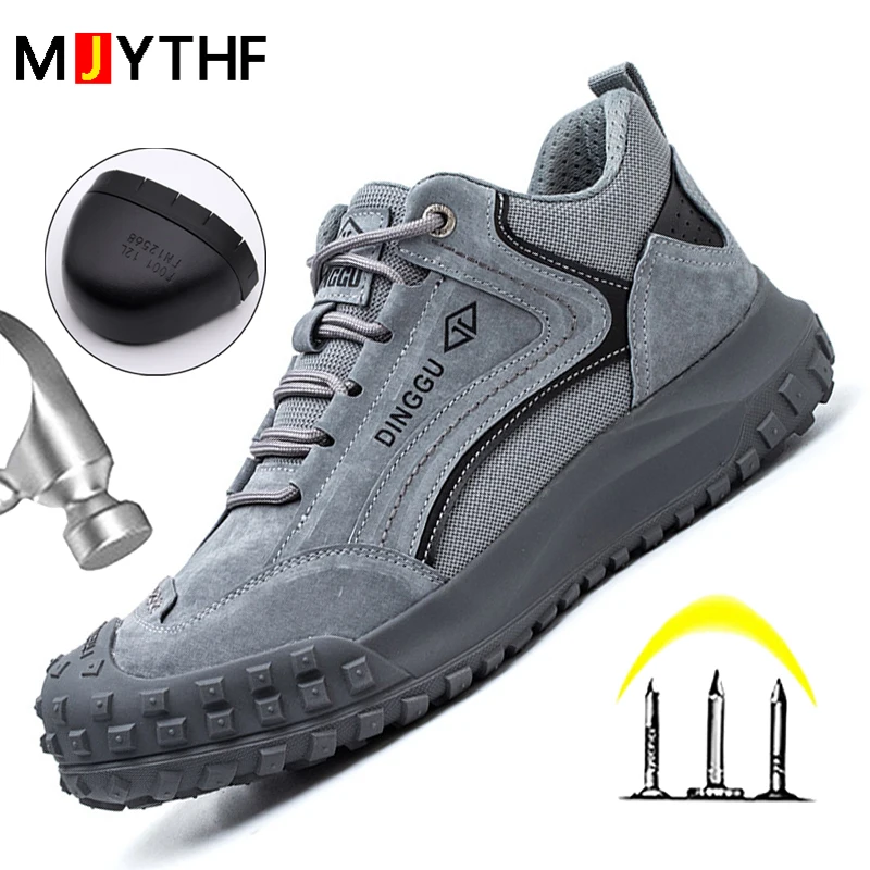Wear-resisting Work Shoes Fashion Men Safety Shoes New Designer Protective Shoes Indestructible Puncture-Proof Security Boots