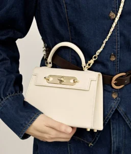 Fashion Pink Beige Small Flap Cover Bag Small All-match Cross Pattern Cowhide Leather Women Handbag Ladies Shoulder Bag - Image 4