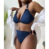 0XL - 4XL Deep V Bikini Plus Size Large Size Swimwear Women Swimsuit Female Two-pieces Bikini set Bather Bathing Suit Swim V3996 - Image 5