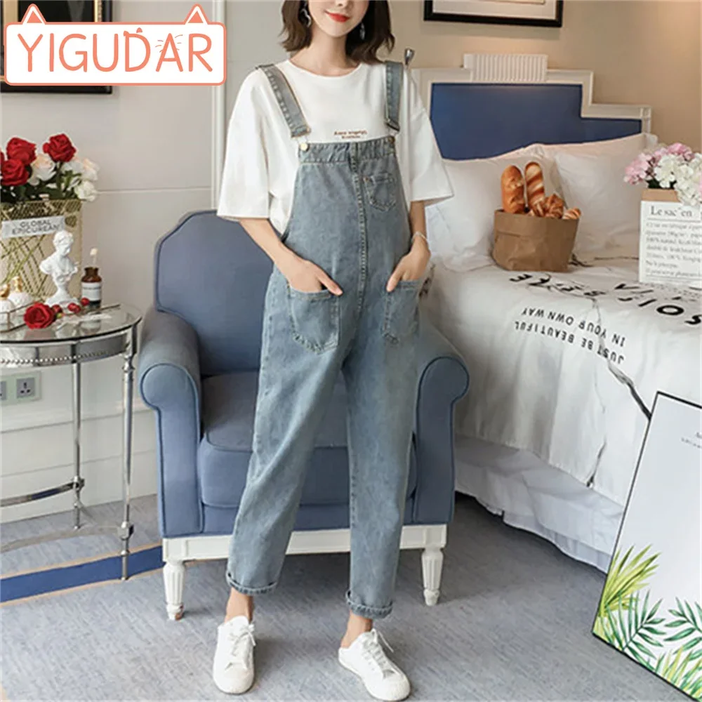 Pregnancy Clothing Loose Maternity Strap Pant Pregnant Rompers Trousers for Pregnant Women Jeans Overalls Jumpsuit Clothes