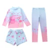 HappyFlute New Kids Swimsuit Cute Printed Girls Swimwear 3Piece With Long Sleeve Sun Protection Children Summer Beach Cloth - Image 6