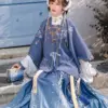 Princess Chinese Hanfu Women Embroidery Ancient Costumes Pleated Skirt Ming Dynasty Cosplay