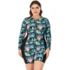 2022 New Women Plus Size Swimsuit One Piece Surfing Swimwear Large Big Plussize Push Up Swimming Beachwear Bathing Suits - Image 6