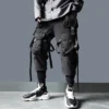HKSH Men's Tide Tactical Cargo Pants Functional Style Women's Mesh Multi Pockets Overalls Trendy Dark Overalls Fashion HK0042 - Image 2