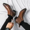 Genuine Leather Spring Designer Luxury Brand Dress Office Shoes for Men Chelsea Casual Boots Retro Couple Ankle Boot Footwear - Image 4