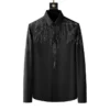 2024 Spring Luxury Rhinestones Shirts for Men Solid Color Long Sleeve Casual Shirt Slim Social Party Tuxedo Business Shirts - Image 6