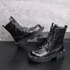 New Arrival Men Fashion Casual Rivets Ankle Boots Spring Autumn Luxury Designer Youth Trending Punk Style Shoes Botas Hombre - Image 3