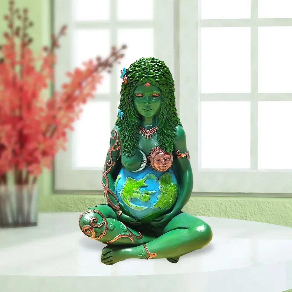 Mother Earth Statue Millennial Gaia Mythic Figurine Goddess Statue Home Decoration Desktop Ornament Mother Statue Resin Ghia