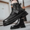 Walking Ankle Boots for Men Outdoor Boots Luxury Brands Men's Booties Winter New High Top Casual Safety Shoes Classic Designer 7 - Image 5