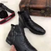 Italian Zipper Martini Boots Italienische Martini-Stiefel mit handgeprägtem Reißverschluss - Image 4