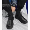 2024 New Autumn Winter Socks Boots Men Ankle Boots Platform Black Shoes for Men Fur Chunky Punk Motorcycle Booties Gothic Shoes - Image 2