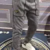 Pitting Plaid Pants Cool Fashion Street Tight Trousers High Quality Men's Casual Pants Luxury Brand Clothing