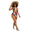 2023 Plus Size Swimwear Women One-piece Suits Push Up Swimsuit One Piece Beachwear Color Block Summer Bathing Suit Female 4XL - Image 6