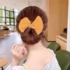 Fashion Multicolor Bun Print Headband Hairpin for Women Girl Hair Circle Ponytail Holder Headband Curler DIY Hair Accessories - Image 5