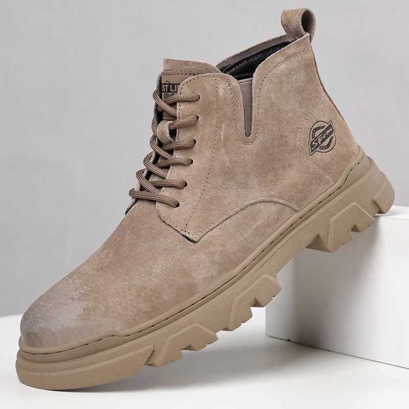 Brand Men's Casual Shoes, Motorcycle Type, Popular, Outdoor Desert Boots Casual Chelsea Boots Boots