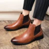 38~48 New Dress Office Shoes for Men Ankle Luxury Casual Designer Brand Outdoor Formal Leather Winter Combat Male Boots Sneakers - Image 3