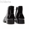 Brand New Design Men Ankle Boots Metal Square Toe Rivets Lace Up Short Boot Fashion Business Black Genuine Leather Boots - Image 4
