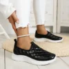Gold Sneakers 2023 Fall Selling Fashion Flat Sequins Round Toe Loafers Casual Versatile Luxury Pull-On Women's Vulcanized Shoes - Image 3