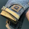 High End Light Luxury Jeans For Men New Fashion Trend Washed Slightly Loose Straight Fit Casual Cotton Blue Street Denim Pant