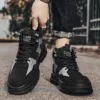 Men New Boots Work Men Casual Shoes Fashion Pattern Designer Shoes Safety Leather Platform Man Ankle Boots Botas Para Hombre - Image 6