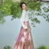 Retro Hanfu Horse-face Skirt Set Modern Elegant Women Chinese Traditional Oriental Costume Fashion Perform Dance Wear Codplay