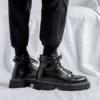 men luxury fashion platform boots brand designer shoes party banquet dresses cowboy original leather boot black tide ankle botas - Image 6