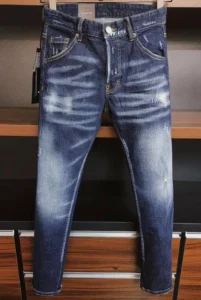 Men's Fashion Ripped Jeans High Quality Luxury Brand Men Slim Fit Fashion Small Foot Blue Pants Male Stretch Skinny Jeans 54 - Image 2