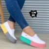 Summer Casual Canvas Shoes Ladies White Shoes Men Women Couples Lazy Shoes Light Breathable Vulcanized Shoes Men Loafers - Image 2
