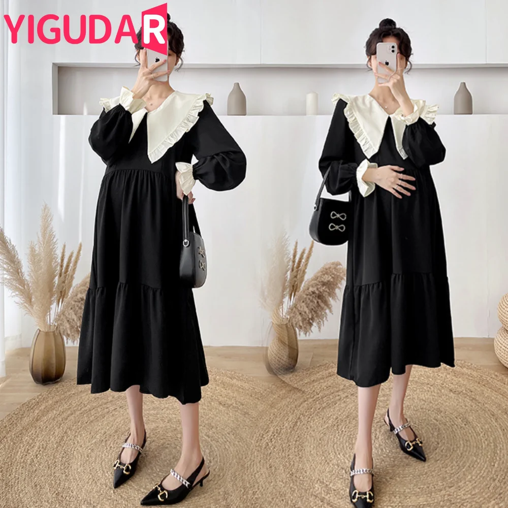 Autumn Fashion Maternity Dress A Line Loose Clothes for Pregnant Women Pregnancy photoshoot dress Elegant vestidos de fotografía